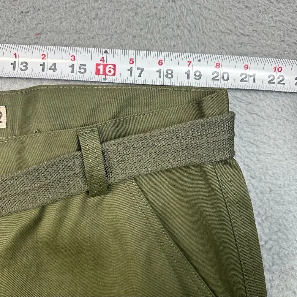 Noiz Cargo Shorts Mens 42 Green Baggy Grunge Belted KP420M 90s Casual 40x12* NEW